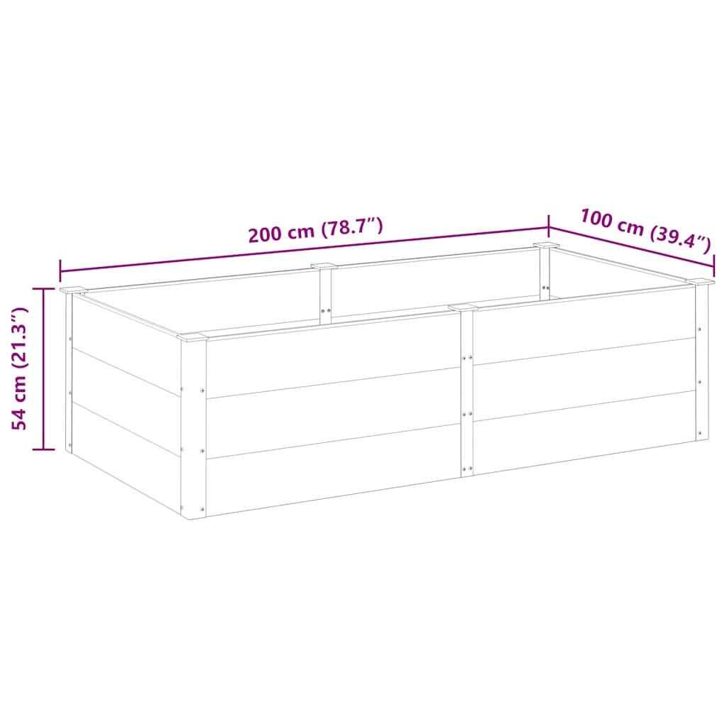 Vidaxl - Lit surélevé de jardin 200x100x54 cm WPC Gris vidaXL 318097 - Image 3