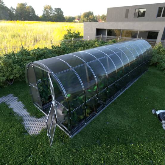Serre KLASIKA ARCH 3 x 8 m (24 m²), 4 mm avec revêtement en polycarbonate - Image 1