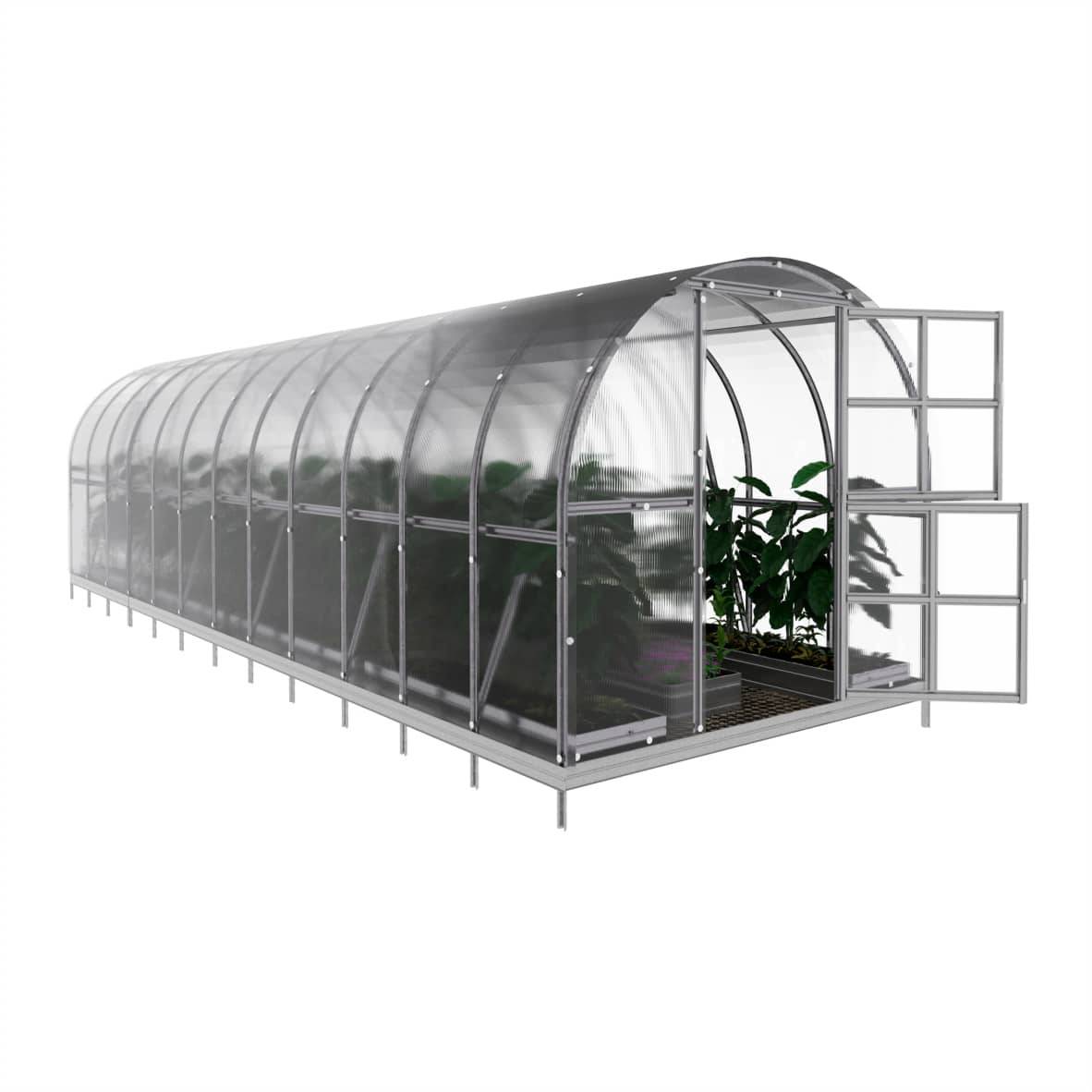 Serre KLASIKA ARCH 3 x 8 m (24 m²), 4 mm avec revêtement en polycarbonate - Image 3