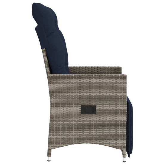 Chaise bois composite 2 places tissu gris 56 x 59 x 92 cm - Prolenta premium p3139.7 - Image 5
