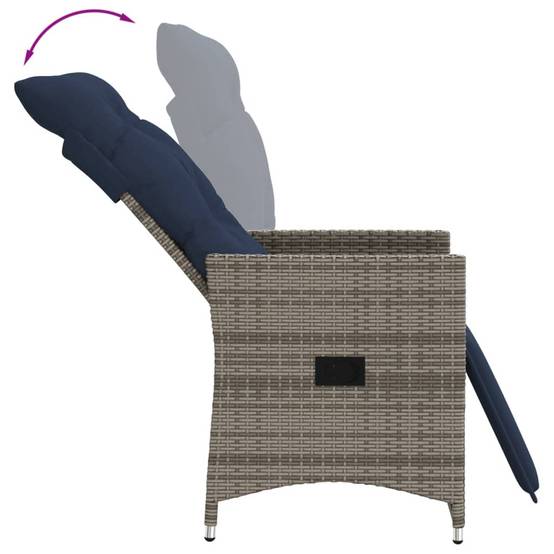 Chaise bois composite 2 places tissu gris 56 x 59 x 92 cm - Prolenta premium p3139.7 - Image 7