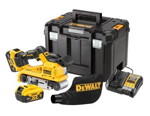 Ponceuse à bande XR 18V bruhless - DEWALT - avec 2 batteries 18V 5.0Ah - chargeur - DCW220P2-QW - Image 1