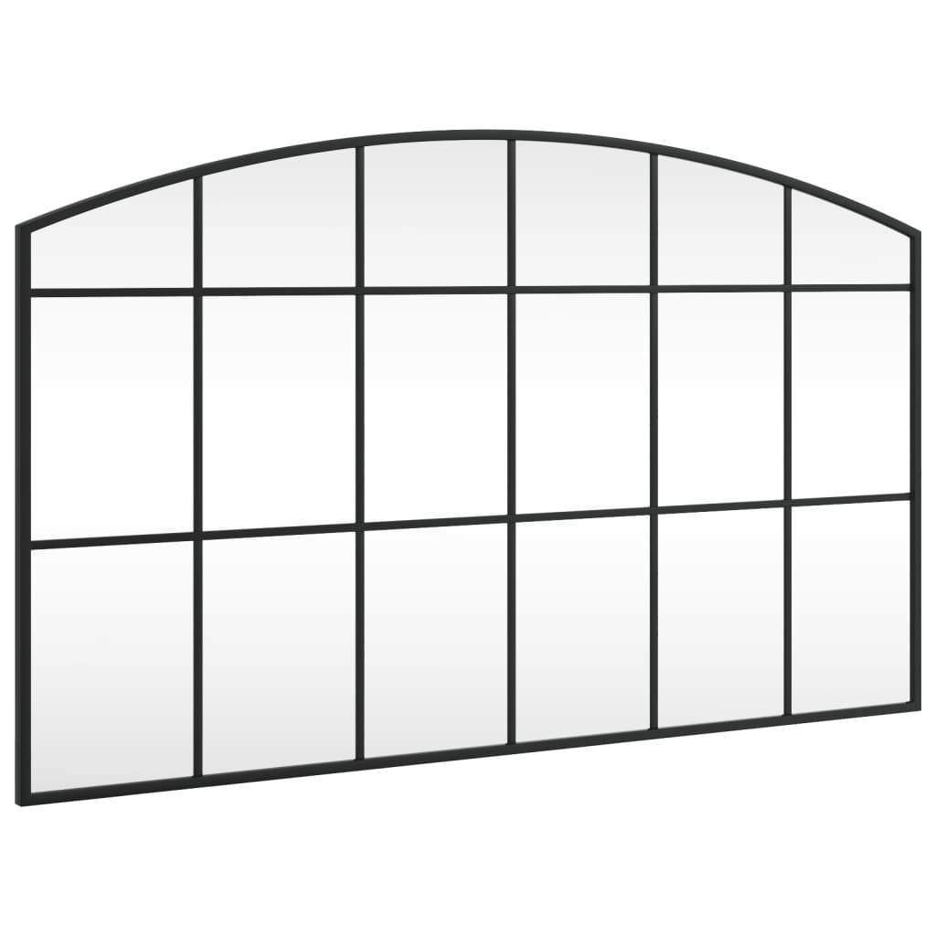Miroir mural noir 100x60 cm arche fer Maison Chic - Image 1