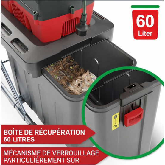 Broyeur de vegetaux electrique RS2844 2800 W Bac collecteur 60 L - Image 3