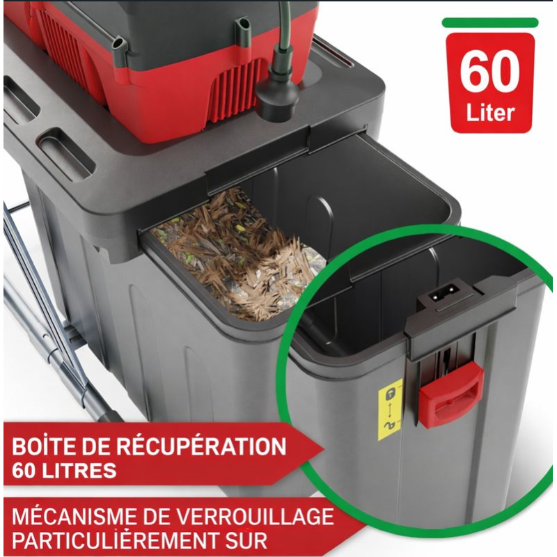 Broyeur de vegetaux electrique RS2844  2800 W Bac collecteur 60 L - Image 3