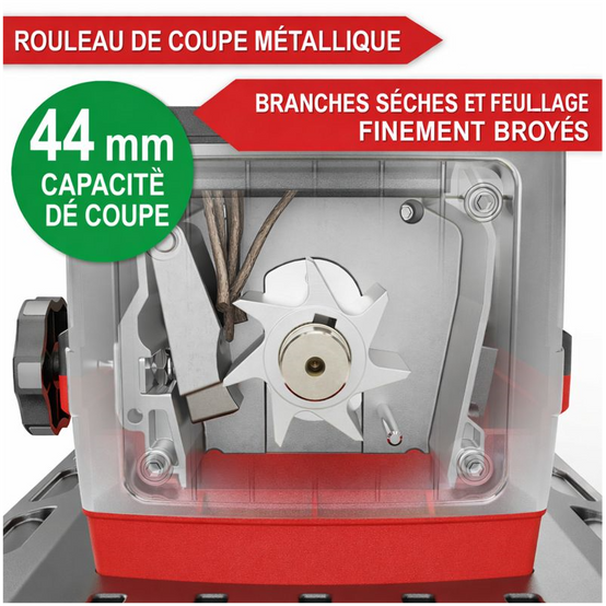 Broyeur de vegetaux electrique RS2844 2800 W Bac collecteur 60 L - Image 2