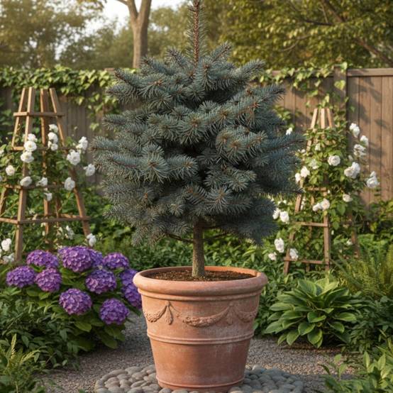 Épicéa bleu Glauca Globosa, Picea pungens - Pot de 5L - 40/60 cm - Image 5