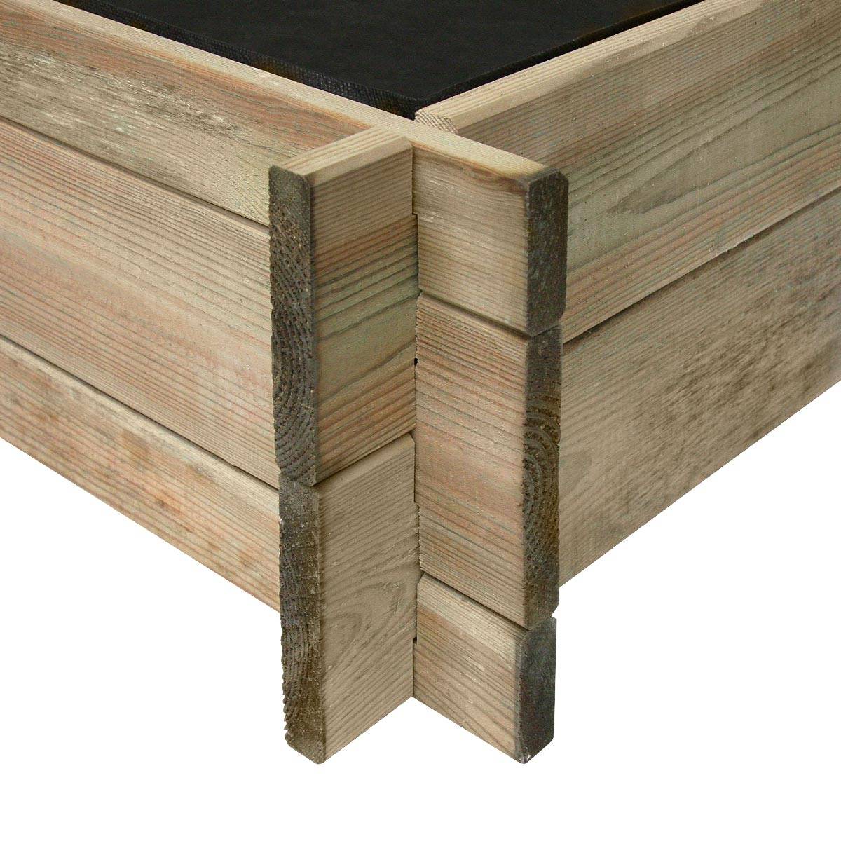 Carré potager divisé en bois grand modèle - Cémonjardin - Image 3