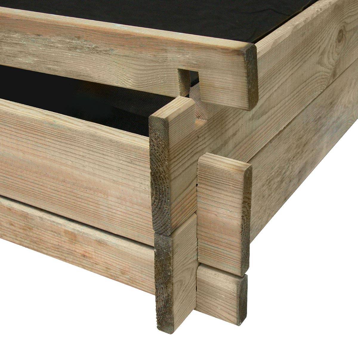 Carré potager divisé en bois grand modèle - Cémonjardin - Image 4