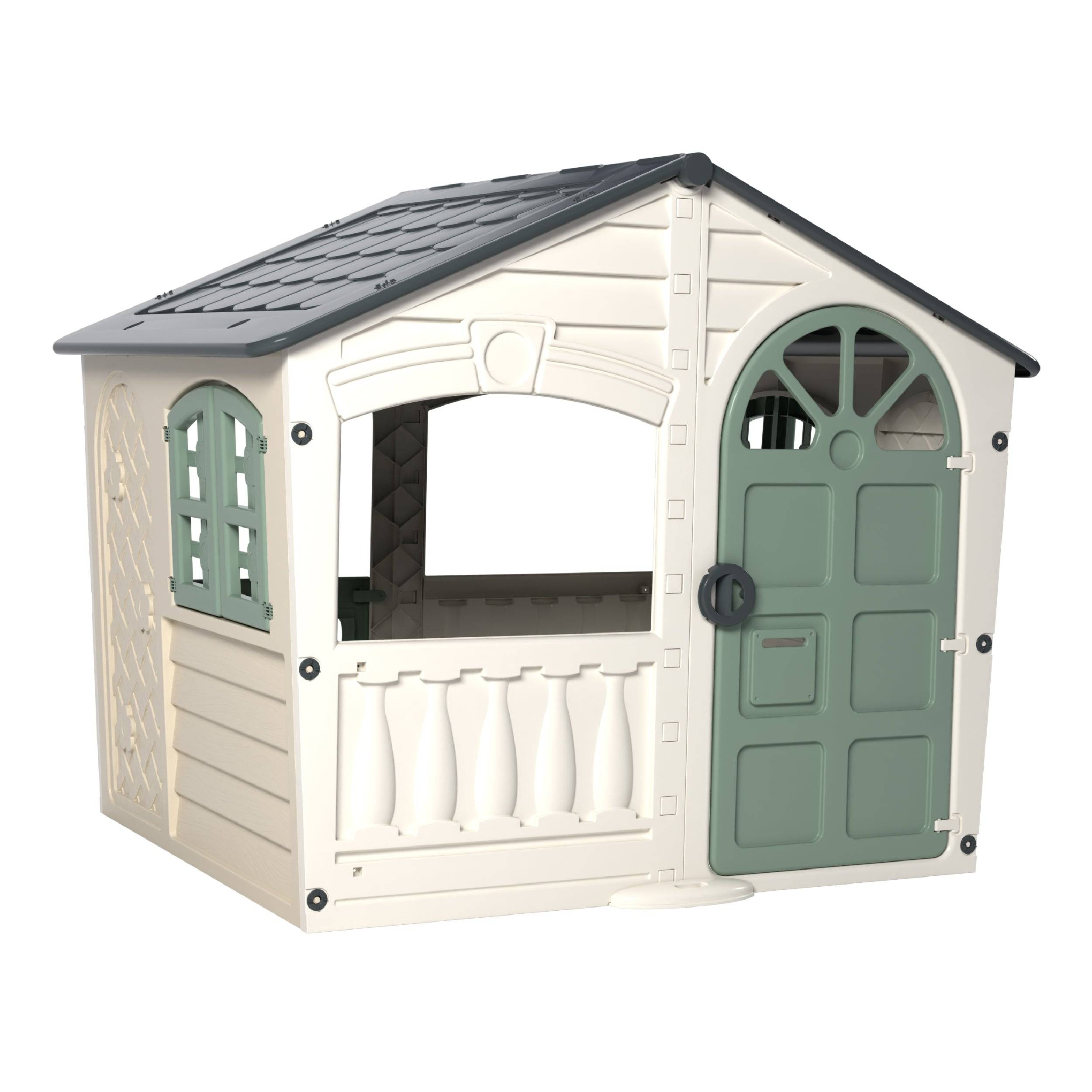 Maisonnette cabane plastique blanc crème SNOWDRIFT - Image 2