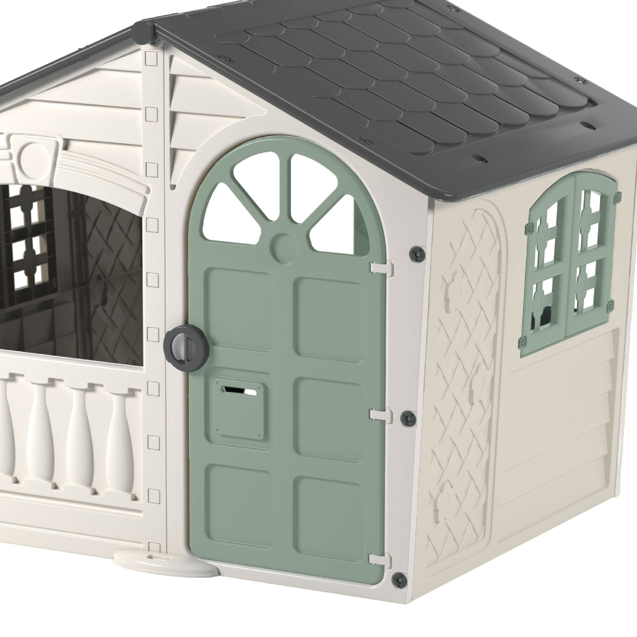 Maisonnette cabane plastique blanc crème SNOWDRIFT - Image 5