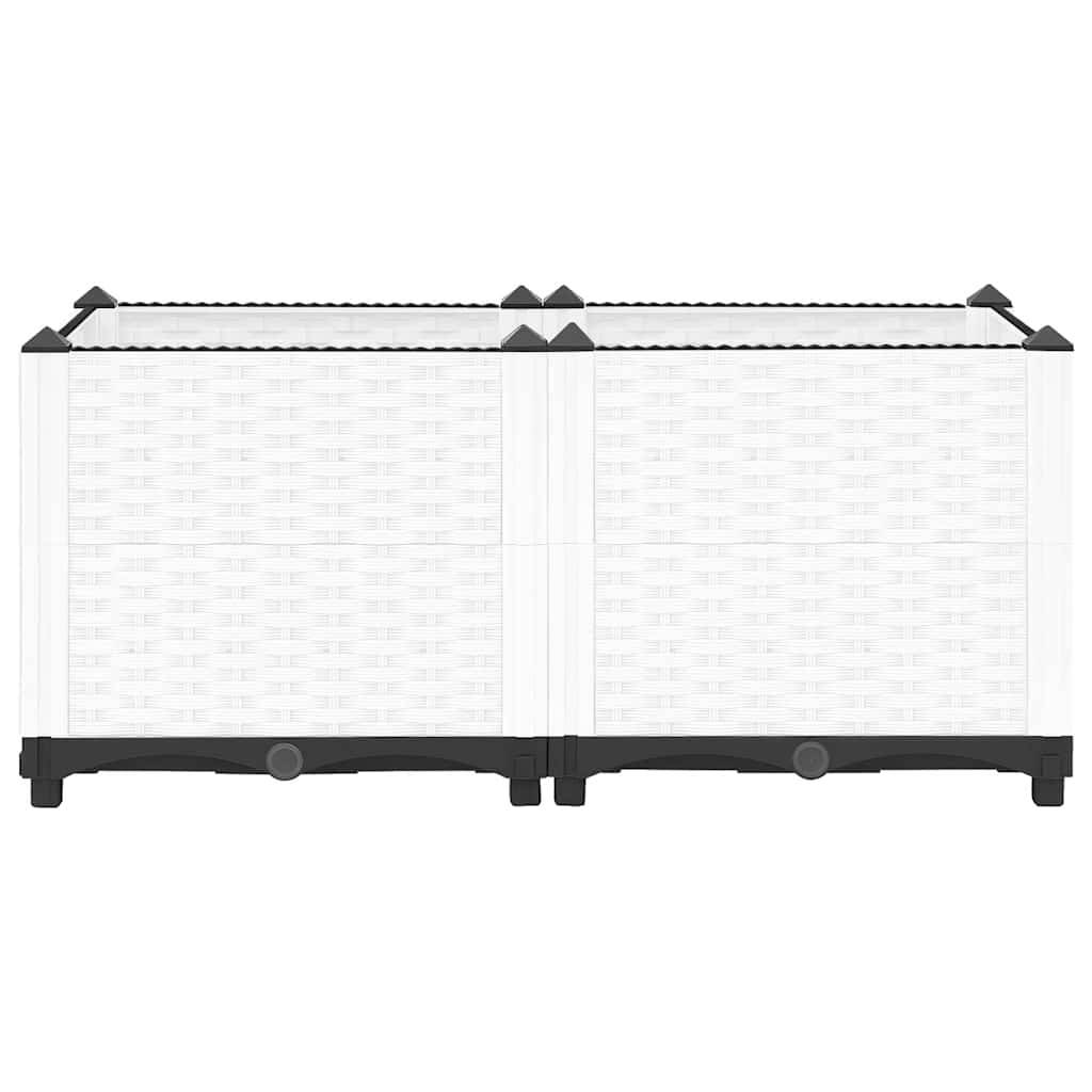 Prolenta Premium - Jardinière polypropylène blanc 80 x 40 x 38 cm - Prolenta premium p332.5 - Image 4