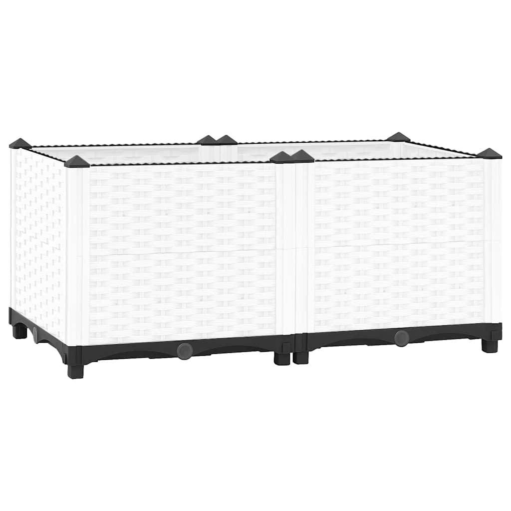 Prolenta Premium - Jardinière polypropylène blanc  80 x 40 x 38 cm  - Prolenta premium p332.5 - Image 2