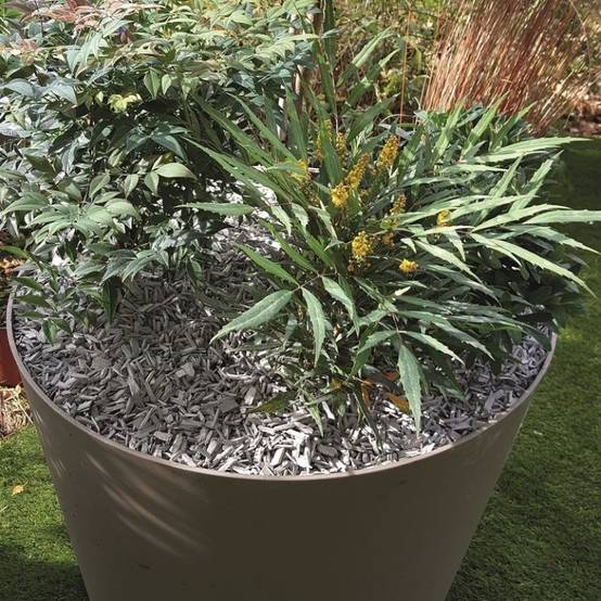 Paillage copeaux de bois colorés (Sac 7,5L) - Gris - Jardinex - Image 2