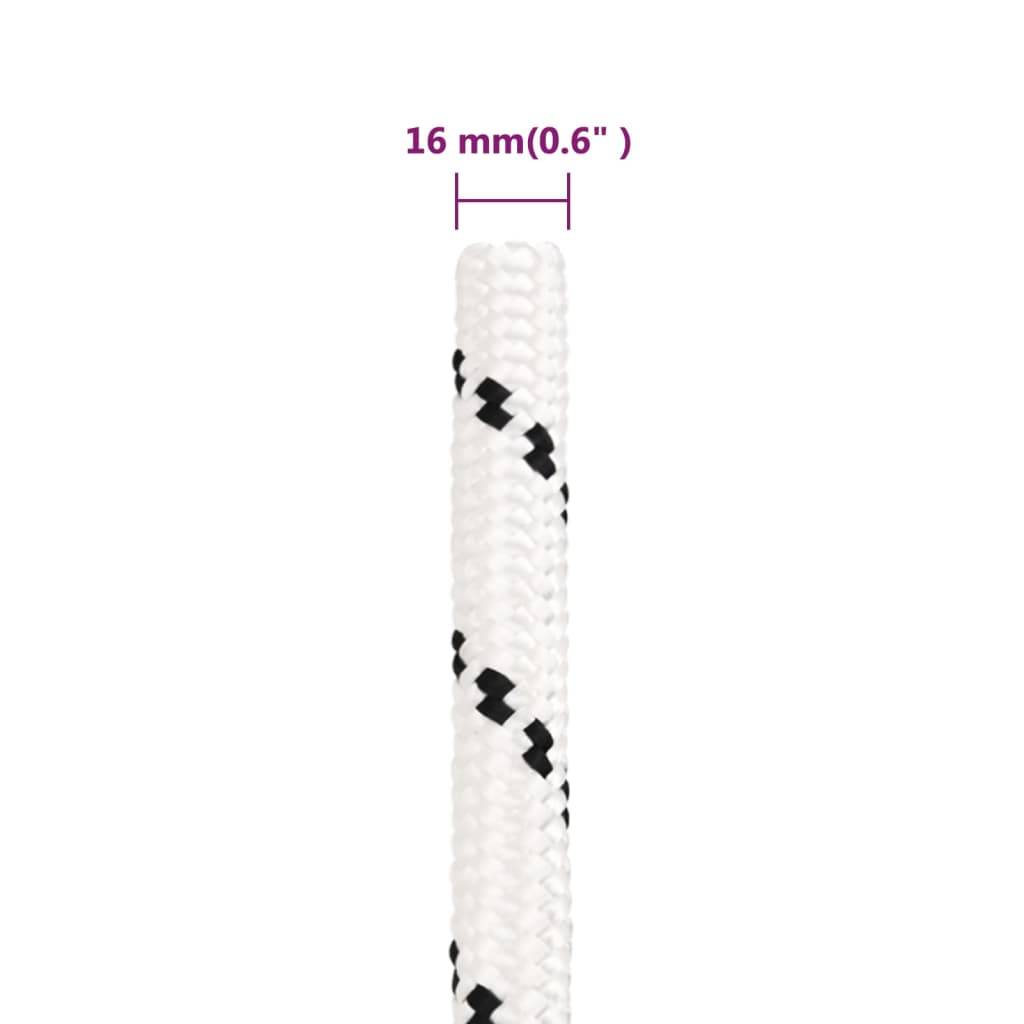 Corde de bateau tressé Blanc 16 mmx25 m Polyester Maison Chic - Image 5