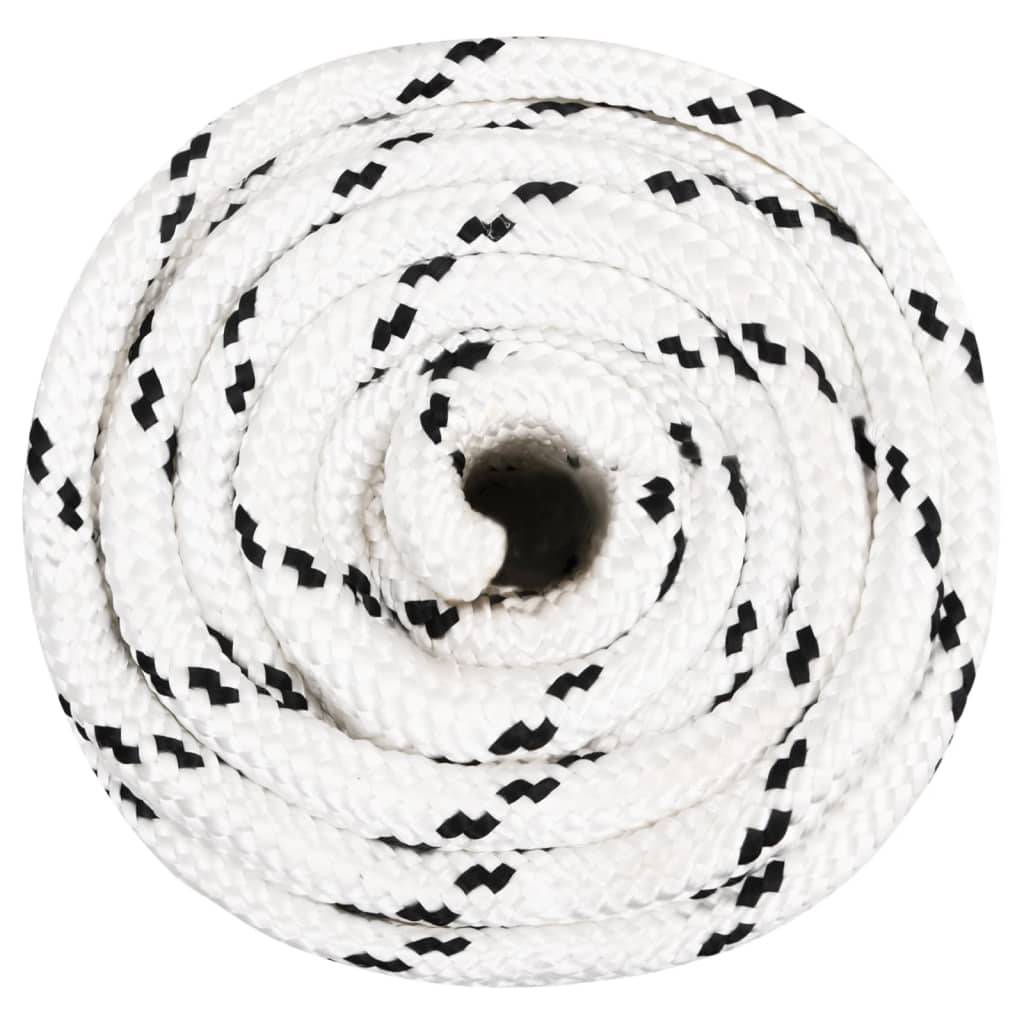 Corde de bateau tressé Blanc 16 mmx25 m Polyester Maison Chic - Image 1