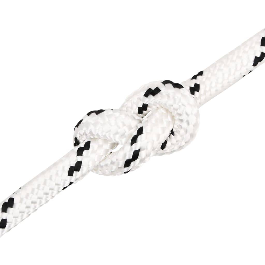 Corde de bateau tressé Blanc 16 mmx25 m Polyester Maison Chic - Image 4
