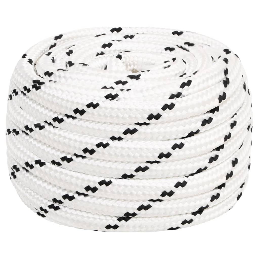Corde de bateau tressé Blanc 16 mmx25 m Polyester Maison Chic - Image 2