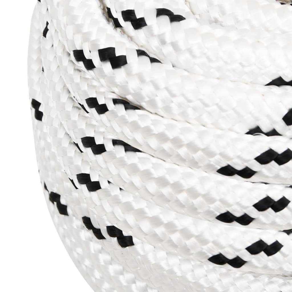 Corde de bateau tressé Blanc 16 mmx25 m Polyester Maison Chic - Image 3