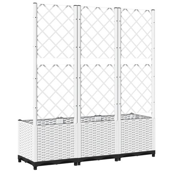 ComfortXL - Grande Jardinière Haute avec Treillis en PP pour Brise-vue Végétal Blanc 120cm – ComfortXL Outdoor Living - Image 6