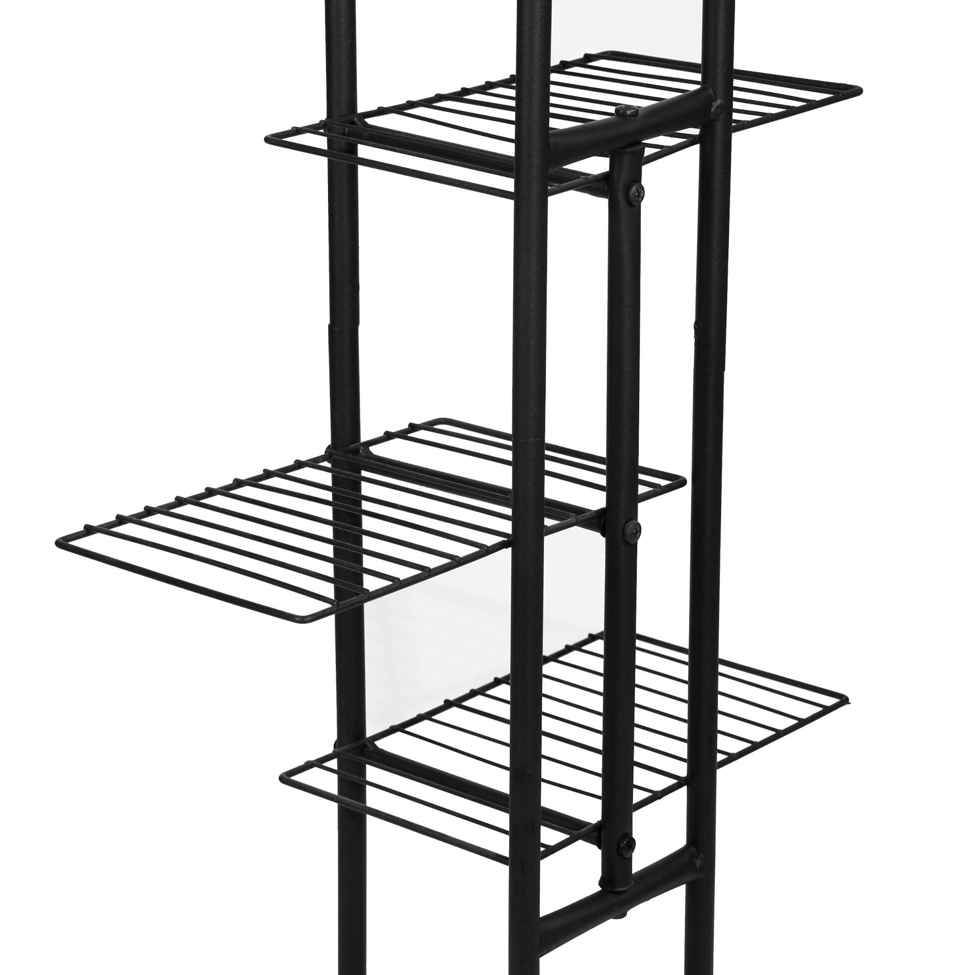 Étagère à plantes 97,5 x 43,5 x 22 cm à 4 niveaux noir - Image 5