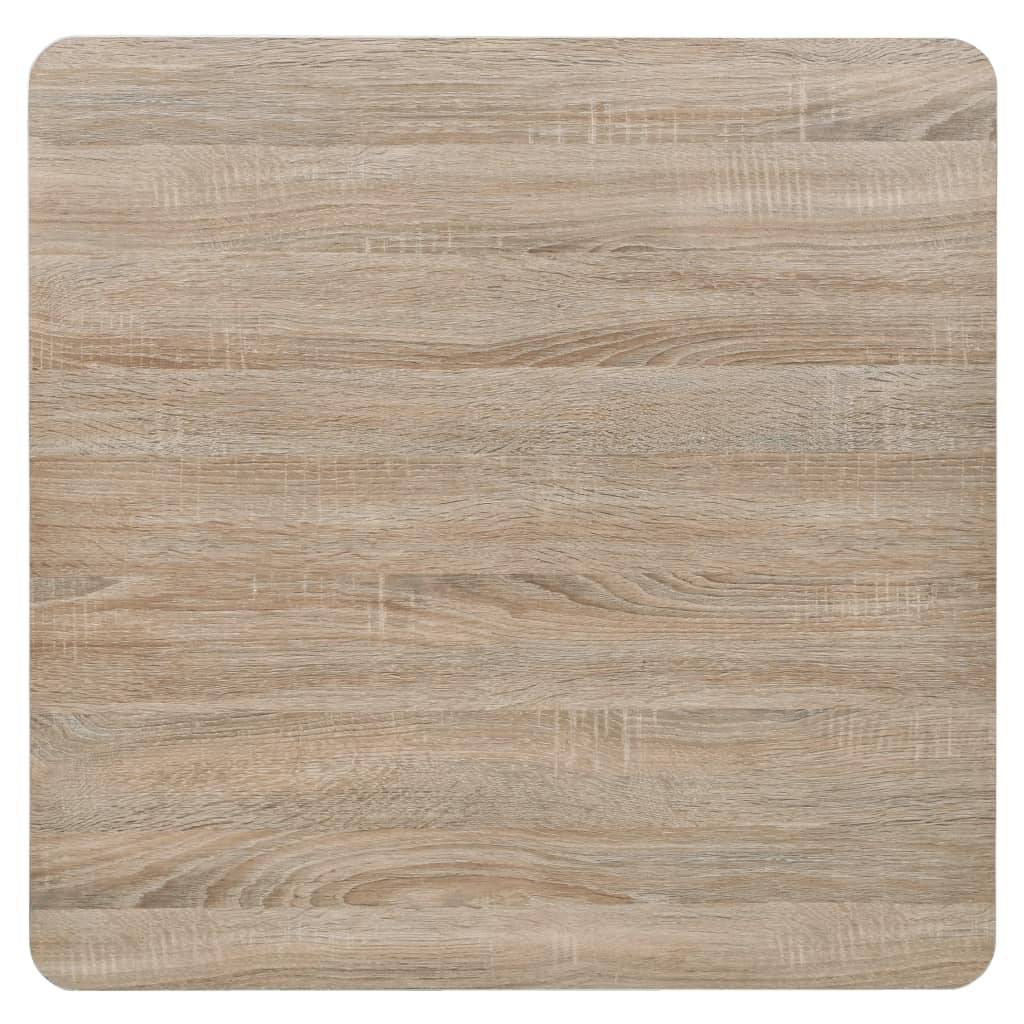 Helloshop26 - Table haute mange debout bar bistrot MDF et acier carré 80 x 80 cm chêne beige - Image 3
