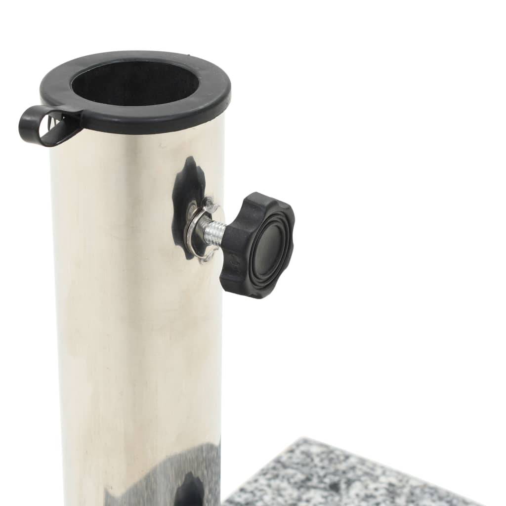 Helloshop26 - Pied base socle de parasol granite demi cercle 10 kg gris - Image 2