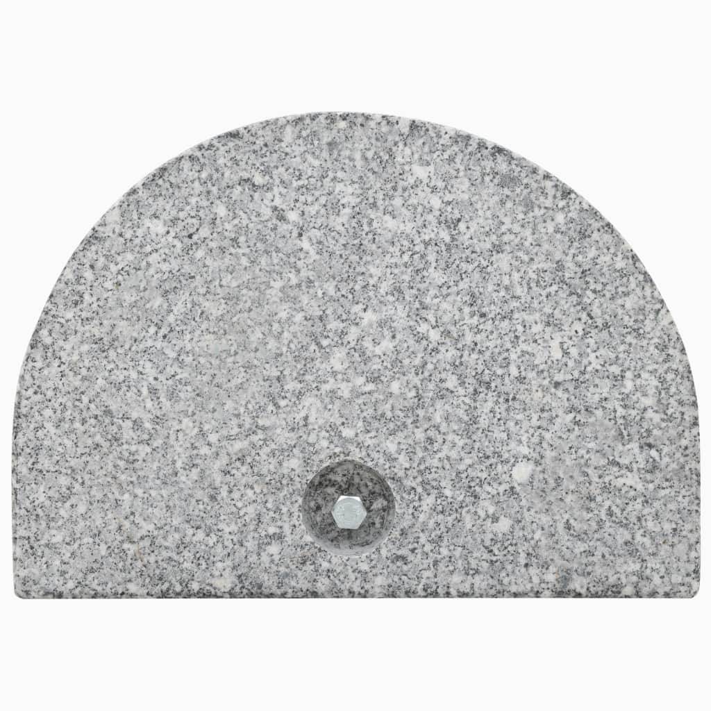 Helloshop26 - Pied base socle de parasol granite demi cercle 10 kg gris - Image 3