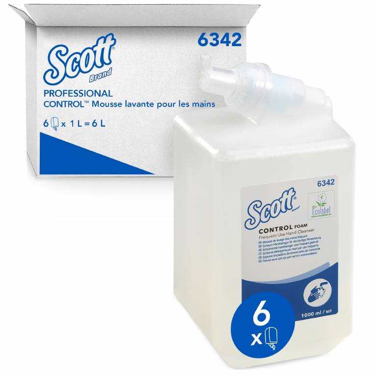 Mousse lavante 1L usage frequents parfums ecolab - Lot de 12 - Kimberly Clark
