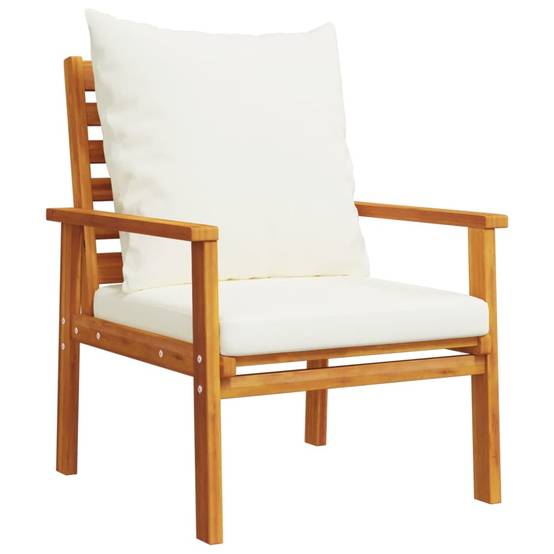 ComfortXL - Salon de Jardin Bas 4 Pièces Bois d'Acacia Massif Huilé Table Basse Banc et Fauteuils Terrasse Brun – ComfortXL Outdoor Living - Image 5