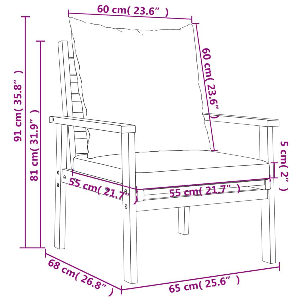 ComfortXL - Salon de Jardin Bas 4 Pièces Bois d'Acacia Massif Huilé Table Basse Banc et Fauteuils Terrasse Brun – ComfortXL Outdoor Living - Image 9