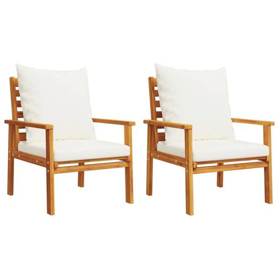 ComfortXL - Salon de Jardin Bas 4 Pièces Bois d'Acacia Massif Huilé Table Basse Banc et Fauteuils Terrasse Brun – ComfortXL Outdoor Living - Image 4