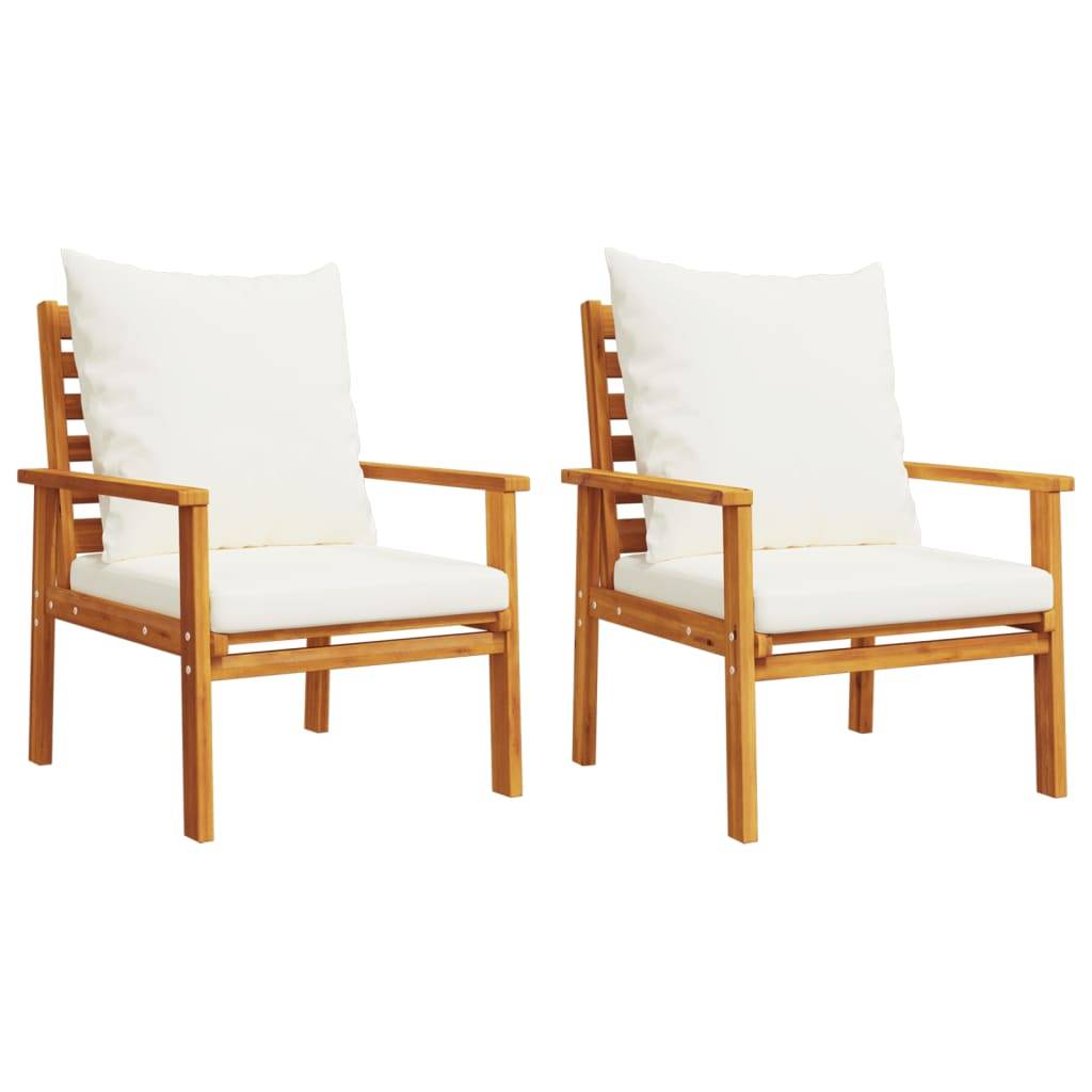 ComfortXL - Salon de Jardin Bas 4 Pièces Bois d'Acacia Massif Huilé Table Basse Banc et Fauteuils Terrasse Brun – ComfortXL Outdoor Living - Image 4
