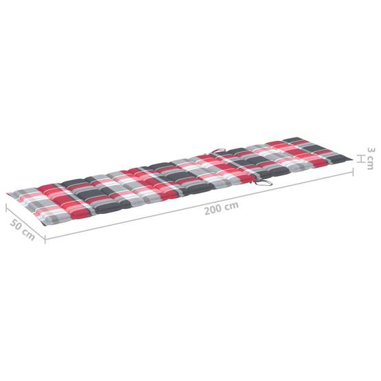 Chaise longue | Transat | Bain de soleil avec table et coussin Bois de teck solide - Image 10