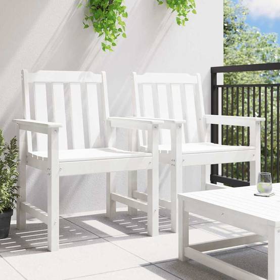 Chaise de jardin HDPE Blanc 65,5 x 59 x 88 cm (2 pcs) - PANGIVO - Image 3
