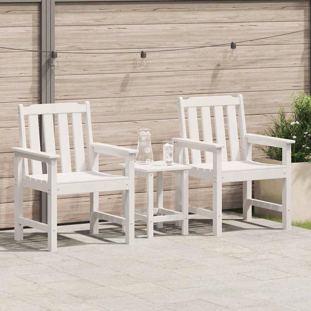Chaise de jardin HDPE Blanc 65,5 x 59 x 88 cm (2 pcs) - PANGIVO - Image 1