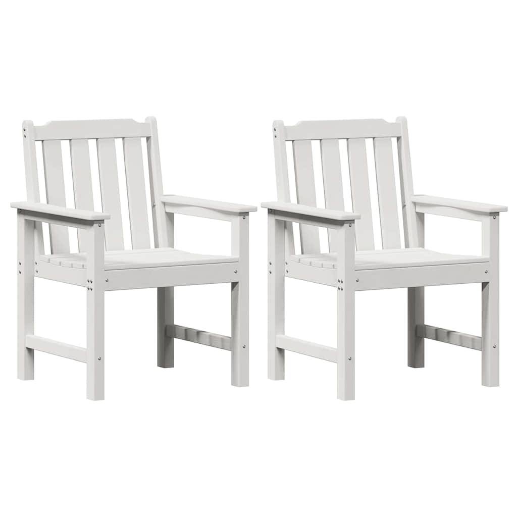 Chaise de jardin HDPE Blanc 65,5 x 59 x 88 cm (2 pcs) - PANGIVO - Image 2