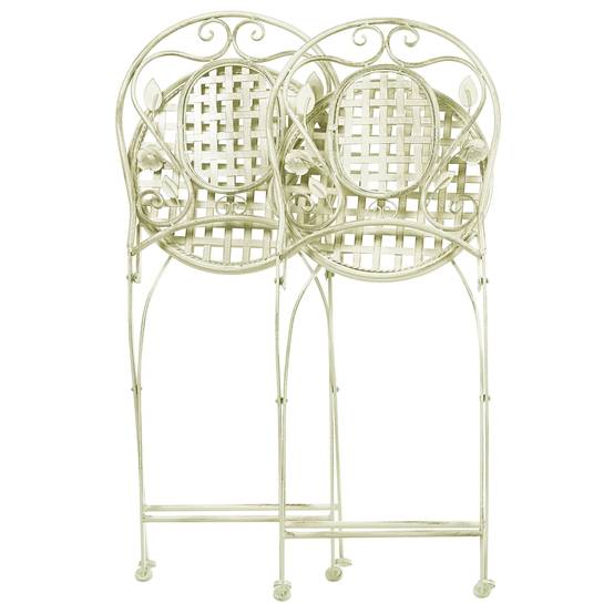 Beliani - Chaise de jardin Métal Vert clair BIVIO - 43x52x93- Beliani - Image 4