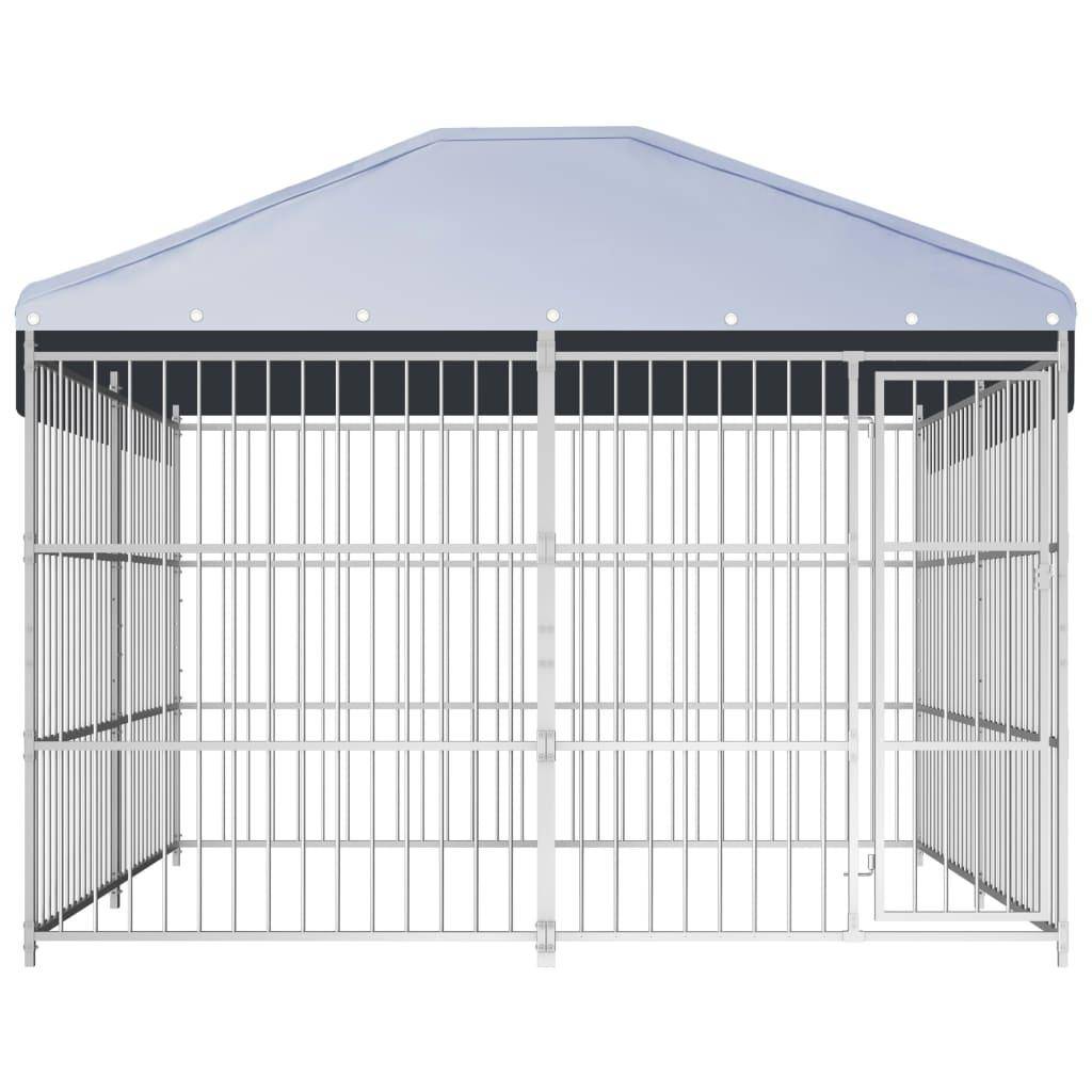 Helloshop26 - Chenil extérieur cage enclos parc animaux chien d'extérieur avec toit pour chiens 300 x 300 x 200 cm - Image 2