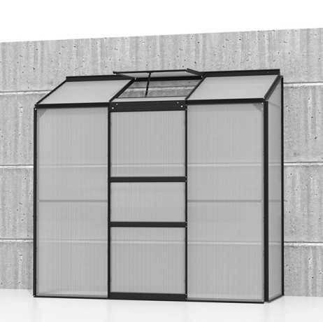 Vitavia - Serre adossée 1,30 m² en polycarbonate 4 mm - IDA 1300, Couleur Vert - Image 7