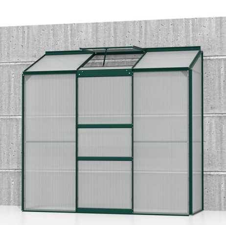 Vitavia - Serre adossée 1,30 m² en polycarbonate 4 mm - IDA 1300, Couleur Vert - Image 4