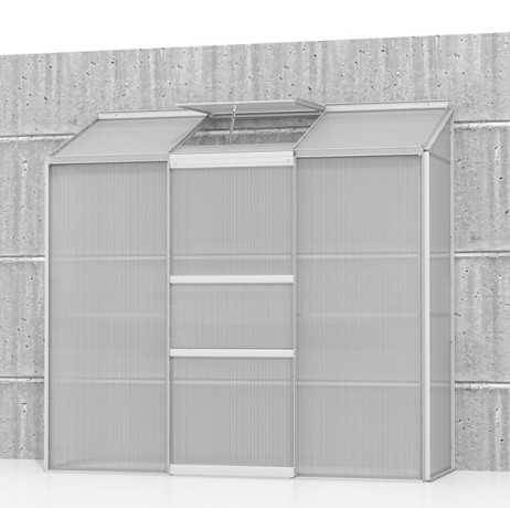Vitavia - Serre adossée 1,30 m² en polycarbonate 4 mm - IDA 1300, Couleur Vert - Image 2