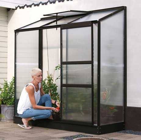 Vitavia - Serre adossée 1,30 m² en polycarbonate 4 mm - IDA 1300, Couleur Vert - Image 5