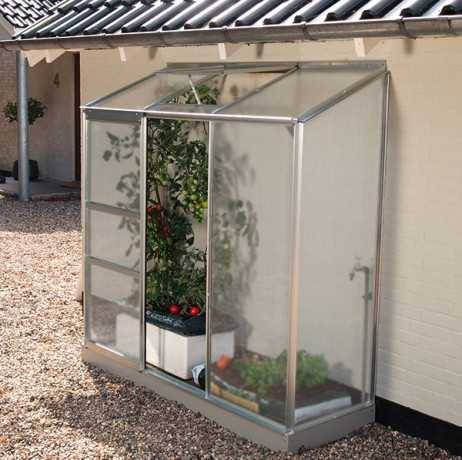 Vitavia - Serre adossée 1,30 m² en polycarbonate 4 mm - IDA 1300, Couleur Vert - Image 1