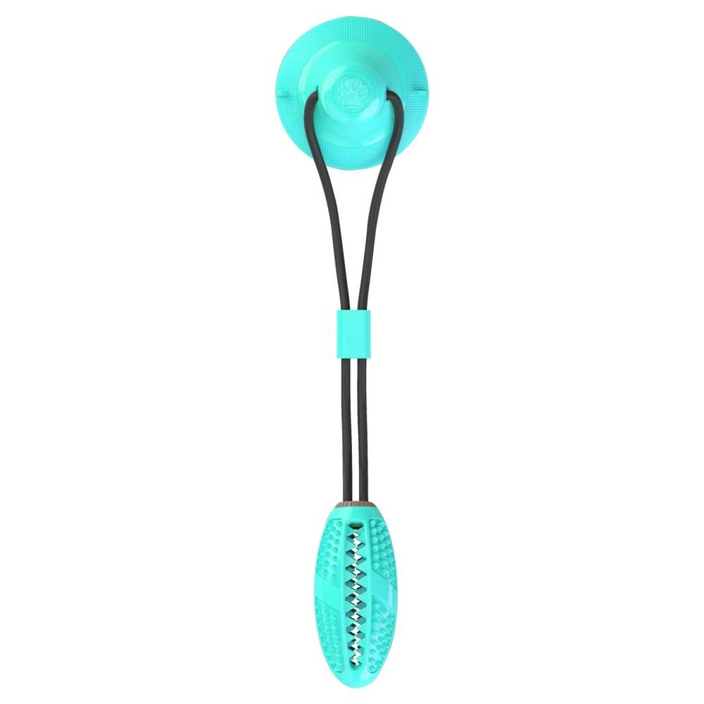 IntiMeg - Jouet pour chien avec boule à ventouse et nœud Bleu IntiMeg - Image 1
