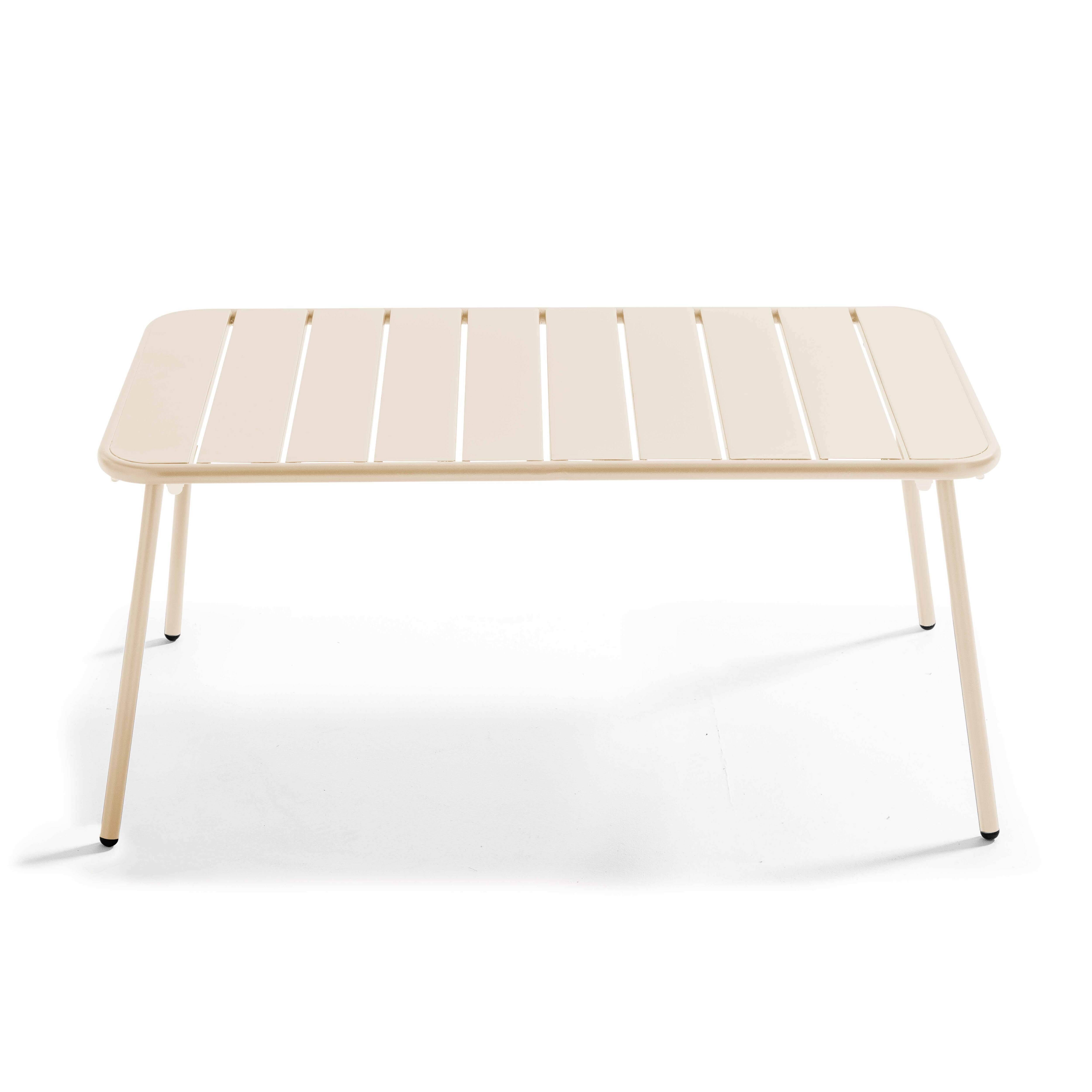 Oviala - Table basse de jardin acier ivoire 90 x 50 cm Palavas - Oviala - Image 4
