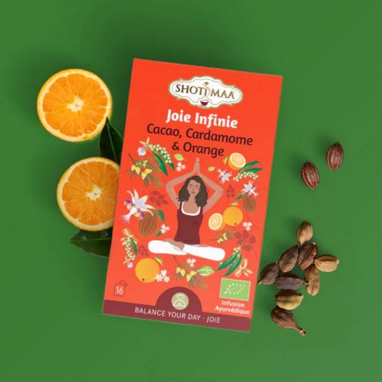 Tisane Bio Joie Harmonie – Infusion Naturelle Réconfortante - Infusion Sans Caféine chaleureuse et gourmande au Cacao, Orange - Image 3