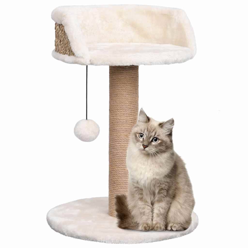 Arbre à chat herbiers marins beige 34 x 34 x 49 cm - PANGIVO
