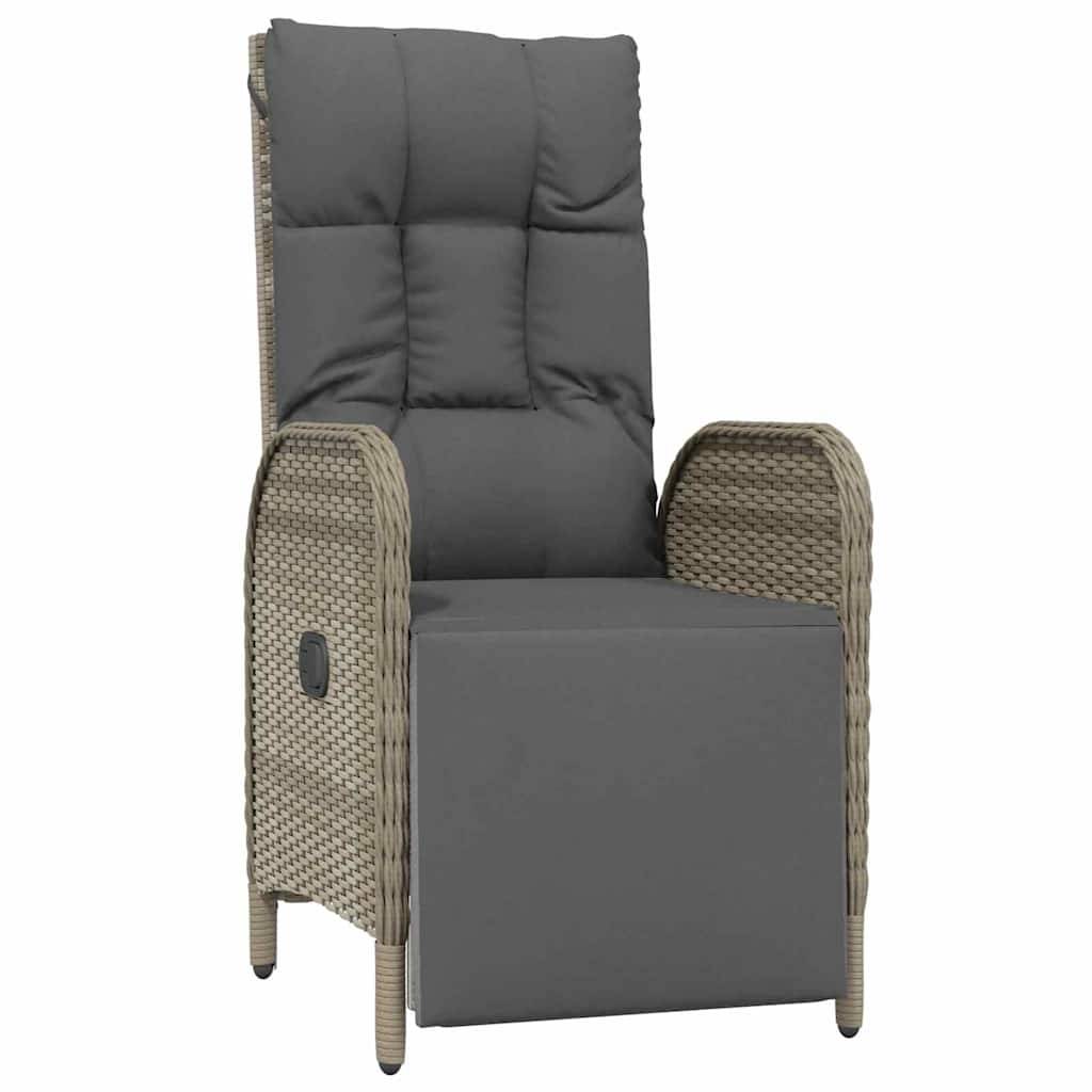 ComfortXL - Salon de jardin 4 places avec chaises inclinables et table en verre Gris – ComfortXL Outdoor Living - Image 6