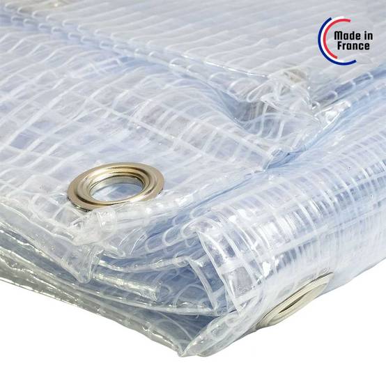 Bâche pour Carport 3,8x4 m SP400CP - Garantie 5 ans - Bâche Armée Transparente pour abri de voiture - Made in France TECPLAST - Image 5